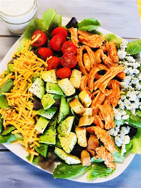 Buffalo Chicken Salad With Homemade Healthy Ranch Cooks Well With