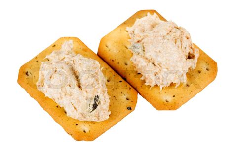 Tuna Spread Biscuit Stock Image Colourbox