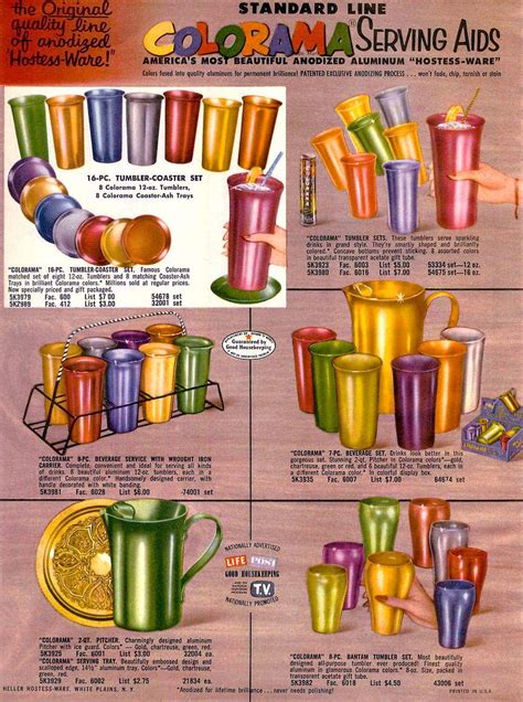 See Some Iconic Retro Colorama Aluminum Tumblers And Vintage Drinkware From The 50s And 60s