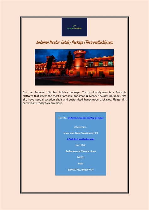 PPT Andaman Nicobar Holiday Package Thetravelbuddy PowerPoint