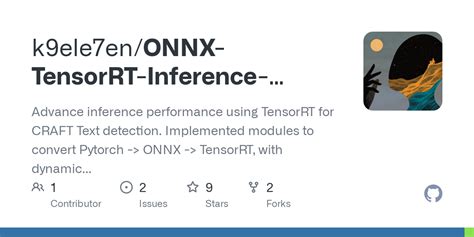 Github K9ele7en Onnx Tensorrt Inference Craft Pytorch Advance