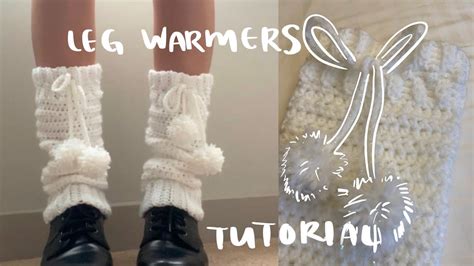 Crochet Pinterest Inspired Leg Warmer With Pom Poms And Bow ୨୧ Easy