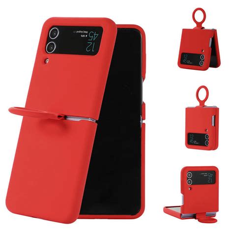 Cover For Samsung Galaxy Z Flip 3 4 Case Shockproof Liquid Silicone Ring Holder Ebay