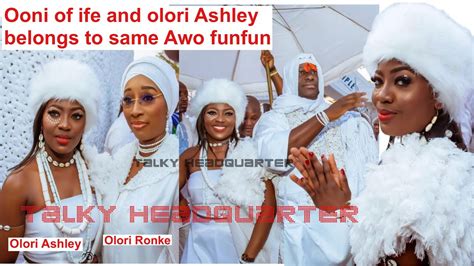 Ooni Of Ife Initiate Olori Ashley Into Awo Funfun With Olori Ronke And