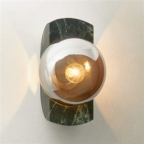 Marceau Boule Polished Brass Modern Wall Sconce Light Reviews CB2