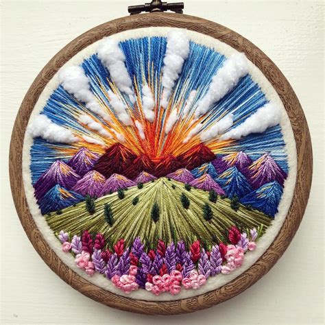 Gorgeous Embroidered Landscapes Capture The Unbeatable Beauty Of Mother