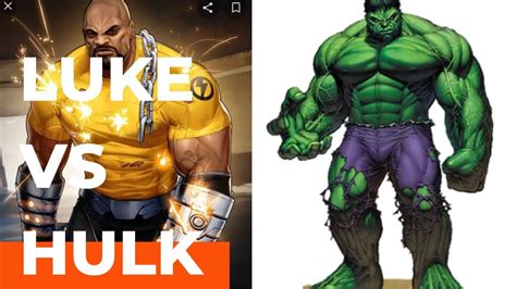 Luke Cage Vs Hulk Gamermon Marvelcontestofchampion Youtube