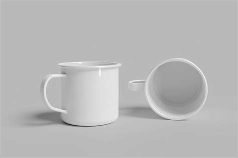 Premium Photo Enamel Mug Mockup