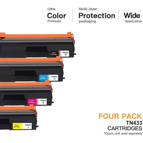 Buy 4 Pack Compatible Toner For Tn443 Brother Hl L8360cdw Mfc L8690cdw Mfc L8900cdw Tn 443 Bcmy