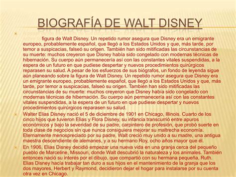 Biografía De Walt Disney Ppt Descarga Gratuita