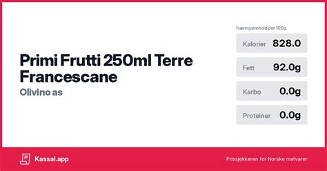 Primi Frutti 250ml Terre Francescane Kassalapp