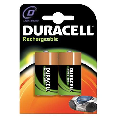 Duracell Rechargeable D Cell Hr20 Mn1300 Nimh Batteries 2200mah 2 Pack Meejo