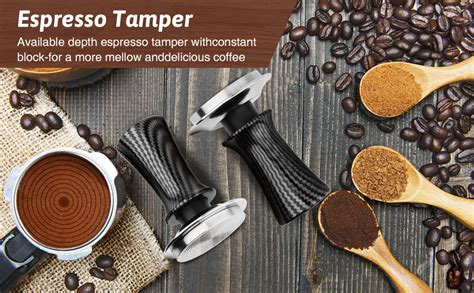 Amazon Espresso Coffee Tamper Mm Carbon Fiber Color Coffee