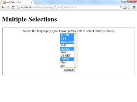 How to Create a Multiple Selection List Box in JavaScript for HTML5 and ...