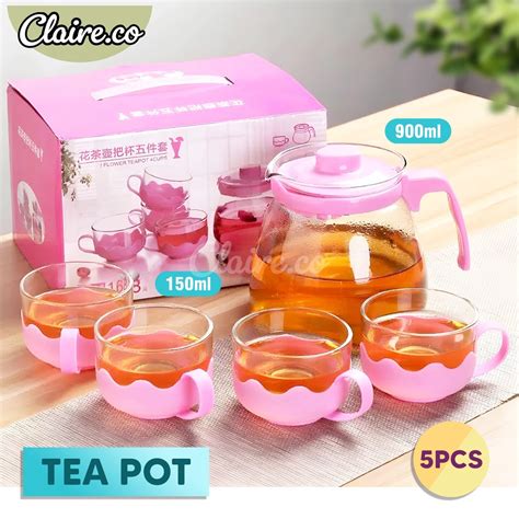 Jual Teapot Set Teko Set Gelas Saringan Teko Teh Kopi Susu Teko