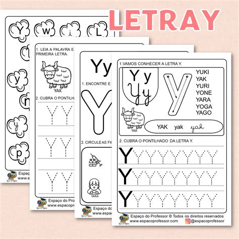Atividades A Letra Y Para Alfabetização BRAINCP