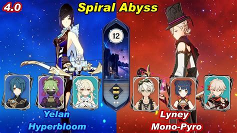 C Yelan Hyperbloom C Lyney Mono Pyro Spiral Abyss Floor