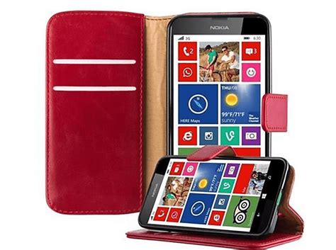 CADORABO Hülle Bookcover Nokia Lumia 630 635 WEIN ROT MediaMarkt