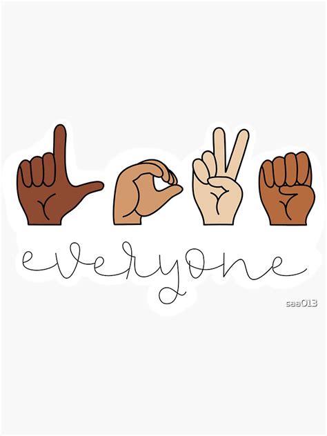 "Love Everyone Sticker " Sticker for Sale by saa013 | Redbubble