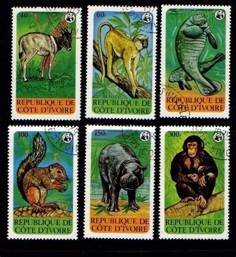 IVORY COAST COTE D'Ivoire 1979 Endangered Animals series II SG613-18 ...