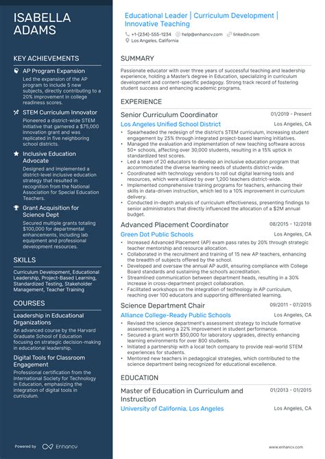 10 Department Head Resume Examples And Guide For 2025