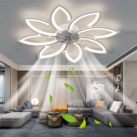 35''Ceiling Fans with Lights,Bladeless Ceiling Fan with Lights and ...