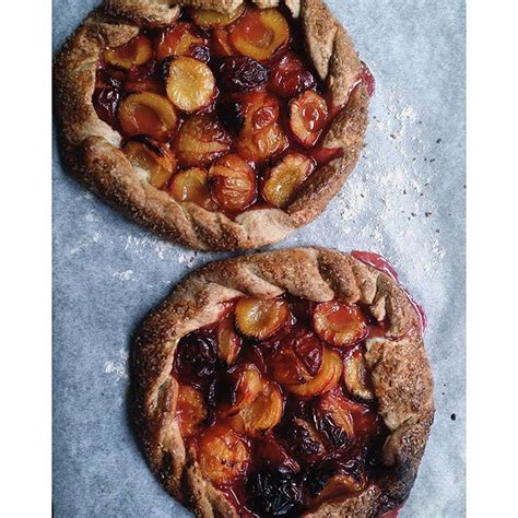 Whole Wheat And Cream Cheese Galette With Plum And Pine Nuts Recipe The Feedfeed