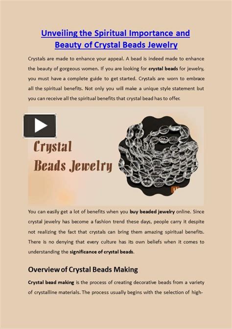 PPT Unveiling The Spiritual Importance And Beauty Of Crystal Beads