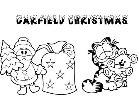 Garfield Christmas Coloring Pages Coloring Pages