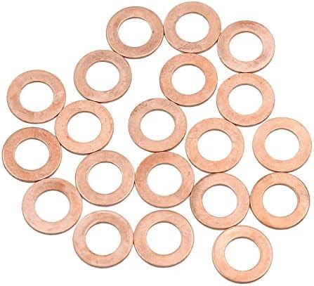 sourcing map 20 pc 10mm Dia Interne rondelle cuivre étanchéité Joint