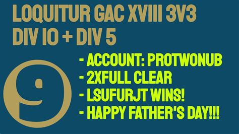 Loquitur 3v3 GAC 18 Round 9 Q A Conquest Account Reviews Happy