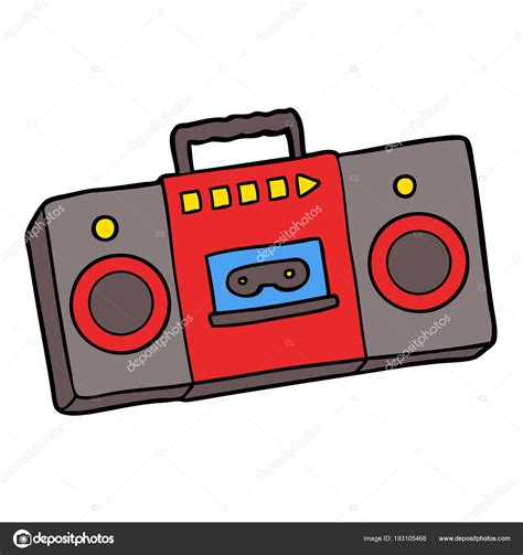 Cartoon Retro Cassette Tape Player Stock Vector Image By ©lineartestpilot 193105468