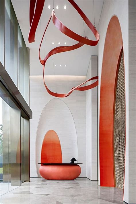 Pin on 前台设计 Lobby interior design Modern architecture interior