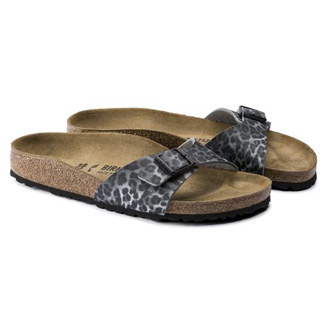 Madrid Birko Flor Leopard Classic Black Birkenstock