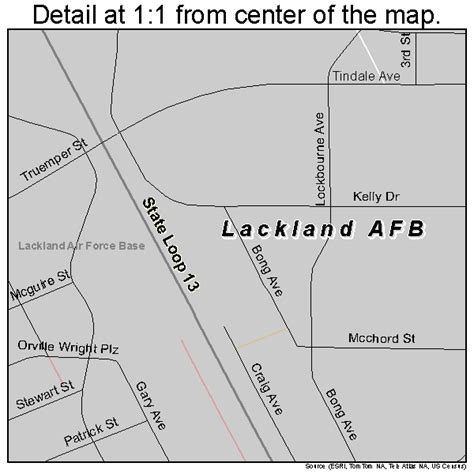 Lackland AFB Texas Street Map 4840036