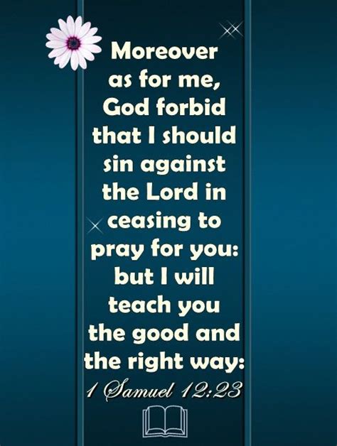 Samuel As For Me Far Be It For Me That I Should Sin Against