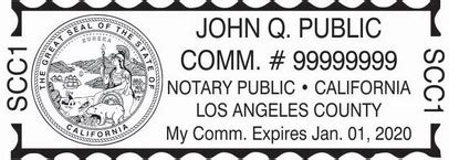 California Square Border Notary Seals Made Daily Online