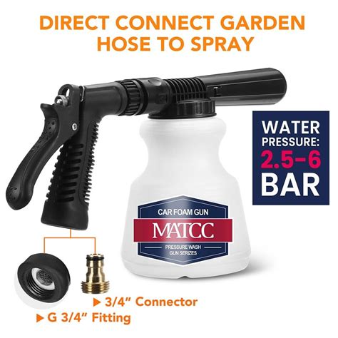 Snow Foam Pressure Washer Gun Car Wash Soap Lance Cannon Spray Jet