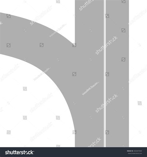 Vector Illustration Winding Abstract Asphalt Road Stock Vector Royalty