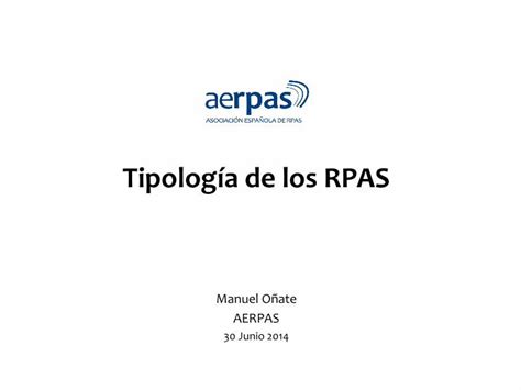 PDF Tipología de los RPASa de RPAS pdf Tiene que proporcionar