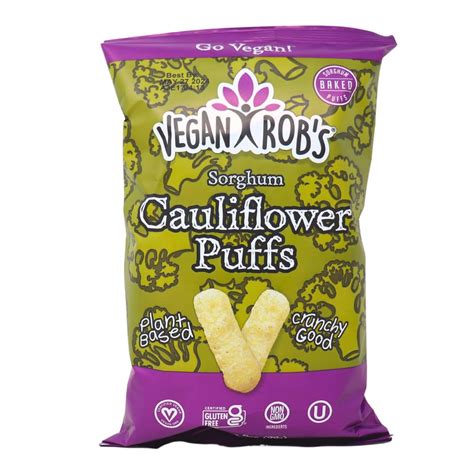 Vegan Rob S Sorghum Cauliflower Puffs With Probiotics In Canada Vegan Gluten Free Puff Snack