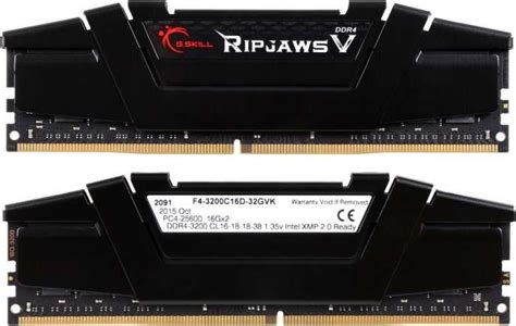 G SKILL Ripjaws V Series 32 GB 16GB X 2 DDR4 3200MHz C16 1 35 V