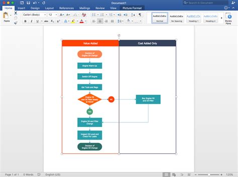 How To Draw A Flowchart In Microsoft Word Printable Timeline Templates