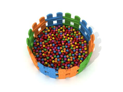 Kids Game Play Equipment 026 Ball Pool 3D model | CGTrader