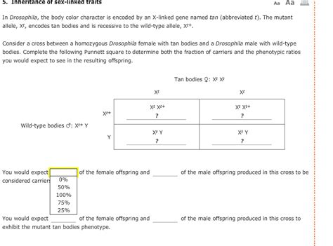Solved 5 Inheritance Of Sex Linked Traits Aa Aa In Chegg
