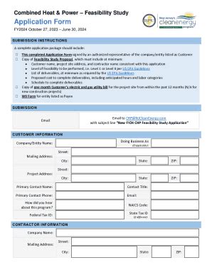 Fillable Online Feasibility Study Application Form Fax Email Print