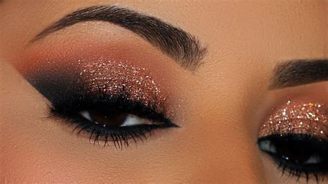 Tati Beauty Textured Neutrals Vol 1 Glam Copper Glitter Smokey Eye Makeup Tutorial Youtube