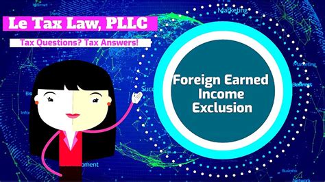 Foreign Earned Income Exclusion Feie Youtube