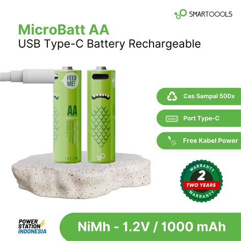 Smartoools Microbatt Aa V Usb Rechargeable Battery