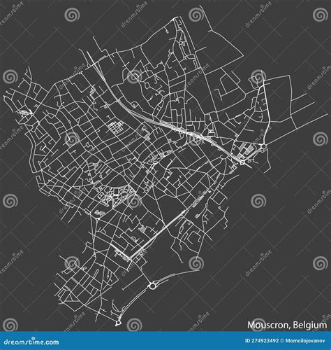 Street Roads Map of the MOUSCRON MUNICIPALITY, MOUSCRON Stock Vector ...